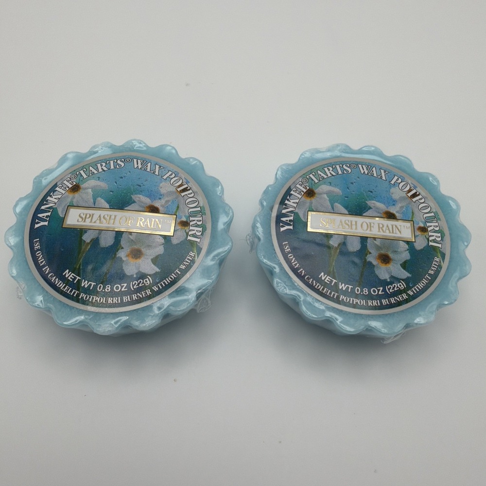 Yankee Candle Wax Potpourri Tarts Splash Of Rain .8 oz Set Of 2 Retired